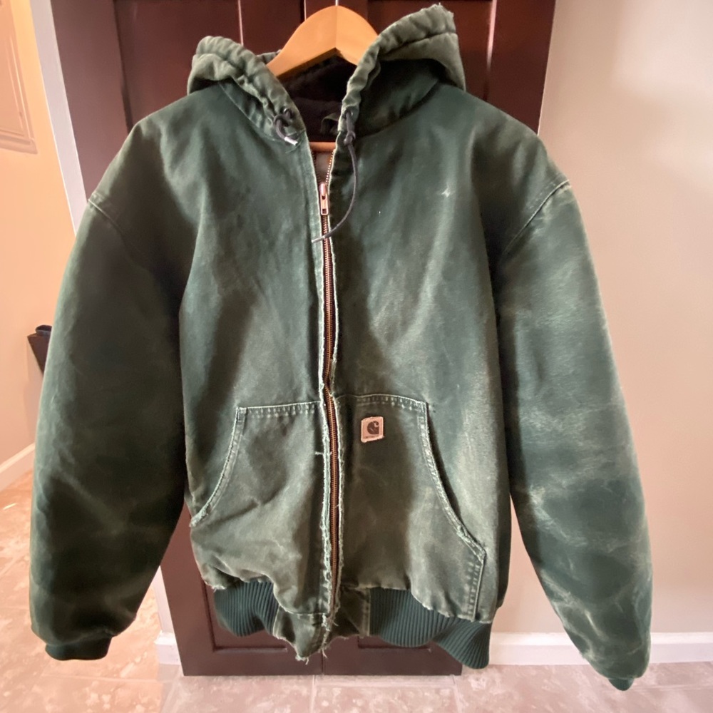 Carhartt J130 SPC loose fit duck washed insulated flannel-lined active jacket XL